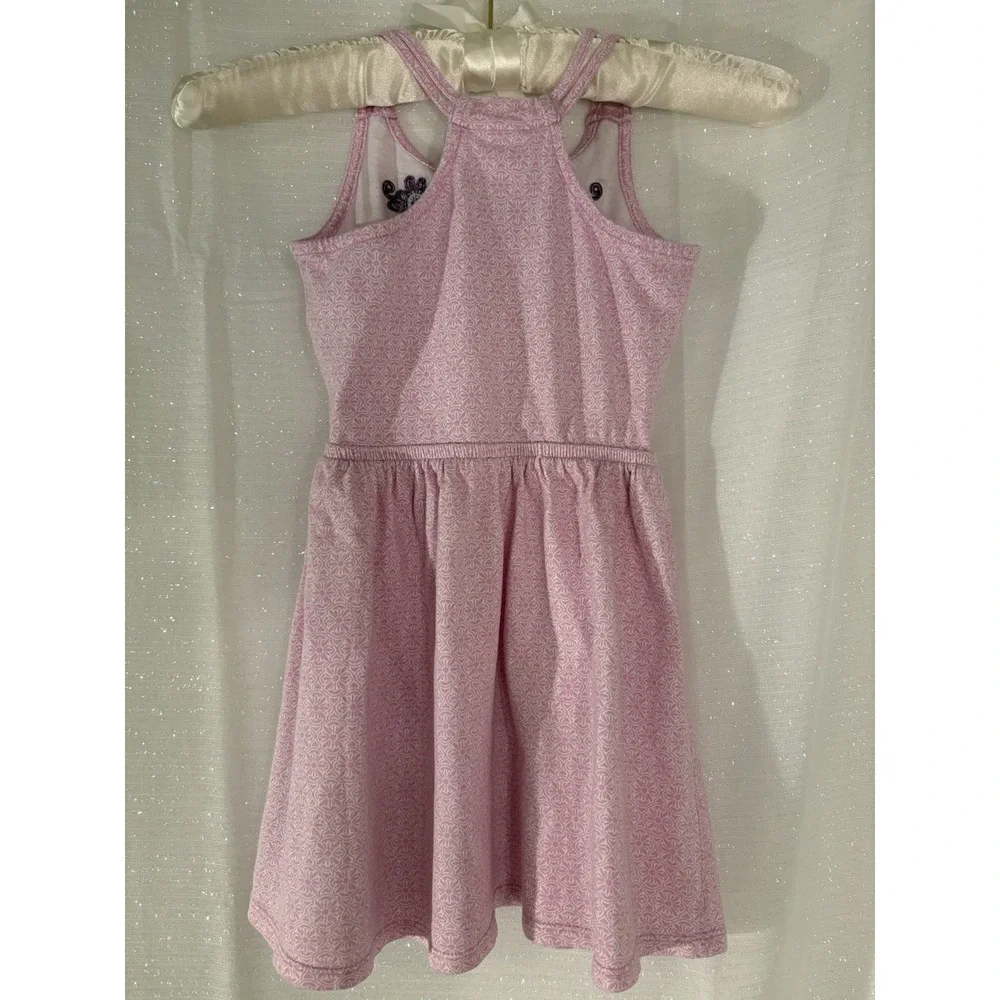 Gymboree Girls Sz5 Pink Purple Floral Fit & Flare Sleeveless Skater Cotton Dress